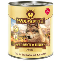 Produktbild von Wolfsblut Hundefutter Adult Ente und Pute getreidefrei 6x800g