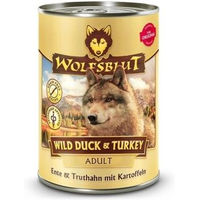 Produktbild von Wolfsblut Hundefutter Adult Ente und Truthahn Stückchen in Sauce getreidefrei 6x395g - 6 x 395 g