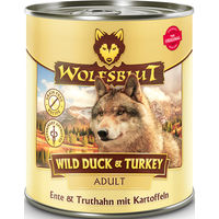 Produktbild von Wolfsblut Hundefutter Adult Wildente und Truthahn getreidefrei ohne Zucker 6 x 800 g - 6 x 800 g
