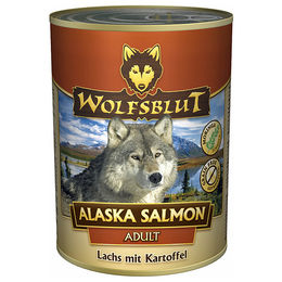 Produktbild von Wolfsblut Hundefutter Lachs Stückchen in Sauce 395 g 6 Stück - 6 x 395 g