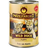 Produktbild von Wolfsblut Hundefutter Puppy Ente Stückchen in Sauce getreidefrei 6 x 395 g - 6 x 395 g