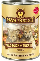 Produktbild von Wolfsblut Hundefutter Welpe Ente und Truthahn getreidefrei 6x395g - 6 x 395 g