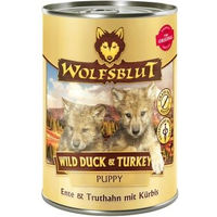 Produktbild von Wolfsblut Hundefutter Welpe Ente und Truthahn getreidefrei 6x395g - 6 x 395 g