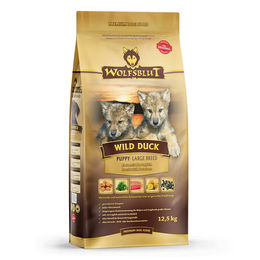 Produktbild von Wolfsblut Hundefutter Welpe Large Breed Ente Getreidefrei 2 x 12,5 kg