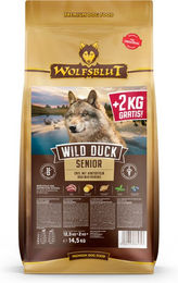 Wolfsblut Hundefutter Wild Duck Senior Getreidefrei Glutenfrei 14,5 kg – Bild 1 von 2