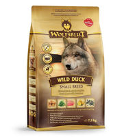 Produktbild von Wolfsblut Hundefutter Wild Duck Small Breed Getreidefrei Sparpaket 2 x 7,5 kg