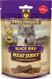 Wolfsblut Hundesnack Meat Jerky Black Bird Truthahn und Wild getreidefrei 80 g - 6 x 80 g – Bild 1 von 5