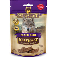 Produktbild von Wolfsblut Hundesnack Meat Jerky Black Bird Truthahn und Wild getreidefrei 80 g - 6 x 80 g