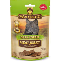 Produktbild von Wolfsblut Hundesnack Meat Jerky Dark Forest Wildfleisch und Kartoffeln getreidefrei 80 g - 6 x 80 g
