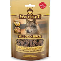 Produktbild von Wolfsblut Hundesnack Training Treats Wild Duck & Turkey Ente und Pute mit Süßkartoffel getreidefrei und ohne Zucker 70 g - 70 g