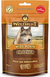 Wolfsblut Hundesnack Wide Plain Cracker Pferd mit Süßkartoffel getreidefrei und hypoallergen 70 g - 7 x 70 g – Bild 1 von 4