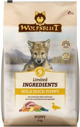 Produktbild von Wolfsblut Limited Ingredients Trockenfutter Welpe Ente getreidefrei und hypoallergen 2x9 kg