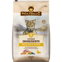 Produktbild von Wolfsblut Limited Ingredients Trockenfutter Welpe Ente getreidefrei und hypoallergen 2x9 kg