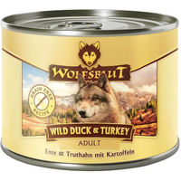 Produktbild von Wolfsblut Nassfutter Adult Ente und Truthahn mit Kartoffel getreidefrei 6 x 200 g - 6 x 200 g