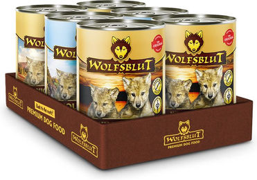 Wolfsblut Puppy Mixpaket Hund Welpe Getreidefrei Hypoallergen Stückchen in Sauce 6 x 395 g - 6 x 395 g – Bild 1 von 2