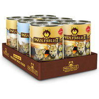 Produktbild von Wolfsblut Puppy Mixpaket Hund Welpe Getreidefrei Hypoallergen Stückchen in Sauce 6 x 395 g - 6 x 395 g