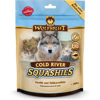 Produktbild von Wolfsblut Squashies Belohnungssnack Cold River Forelle und Fisch getreidefrei ohne Zucker 300 g - 6 x 300 g