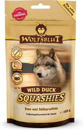 Wolfsblut Squashies Belohnungssnack für Hunde Wild Duck Ente und Süßkartoffel getreidefrei ohne Zucker 8 x 100 g - 8 x 100 g – Bild 1 von 3