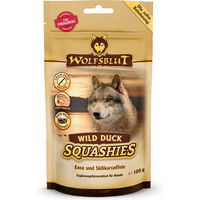 Produktbild von Wolfsblut Squashies Belohnungssnack für Hunde Wild Duck Ente und Süßkartoffel getreidefrei ohne Zucker 8 x 100 g - 8 x 100 g