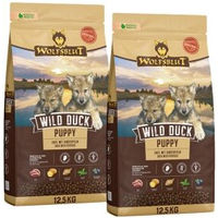 Produktbild von Wolfsblut Trockenfutter Hund Junior Wild Ente Getreidefrei 2x12,5 kg - 2 x 12,5 kg