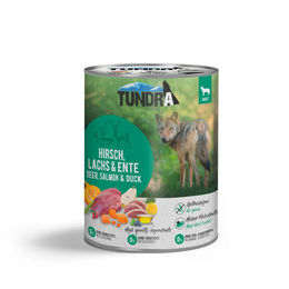 Produktbild von Wolfsblut Tundra Hundefutter Hirsch Lachs und Ente getreidefrei 6 x 800 g