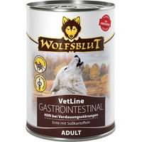 Produktbild von Wolfsblut VetLine Gastrointestinal Hundefutter Ente Stückchen in Sauce Getreidefrei 6x395g - 6 x 395 g