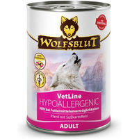 Produktbild von Wolfsblut VetLine Hypoallergenic Nassfutter für erwachsene Hunde Pferd mit Süßkartoffeln getreidefrei monoprotein 6x395g - 6 x 395 g