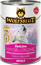 Produktbild von Wolfsblut VetLine Hypoallergenic Pferd Getreidefrei 6x395g - 6 x 395 g