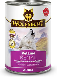 Wolfsblut VetLine Renal Hund Nassfutter Huhn Veterinärdiät für Nieren Adult 6 x 395 g - 6 x 395 g – Bild 1 von 2