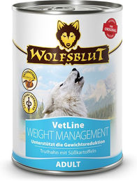 Produktbild von Wolfsblut VetLine Weight Management Getreidefreies Nassfutter für erwachsene Hunde zur Gewichtskontrolle und Diät 2370g - 6 x 395 g