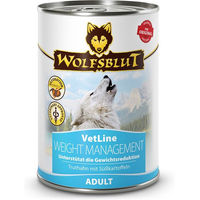 Produktbild von Wolfsblut VetLine Weight Management Getreidefreies Nassfutter für erwachsene Hunde zur Gewichtskontrolle und Diät 2370g - 6 x 395 g