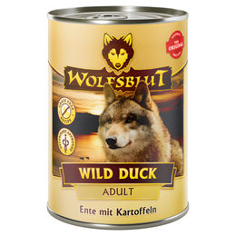 Wolfsblut Wild Duck Adult Hund Nassfutter Ente Stückchen in Sauce Getreidefrei 6 x 395 g - 6 x 395 g – Bild 1 von 5
