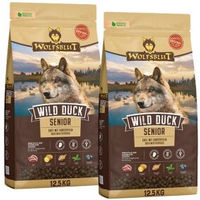 Produktbild von Wolfsblut Wild Duck Getreidefreies Trockenfutter für Senioren Hunde Ente 2x12,5 kg - 2 x 12,5 kg