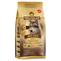 Produktbild von Wolfsblut Wild Duck Hundetrockenfutter Adult Ente getreidefrei 2 kg - 3 x 2 kg