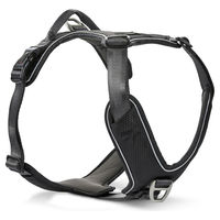 Produktbild von Wolters Active Pro Comfort Hundegeschirr aus Nylon Schwarz Grau Größe 4 für Hunde mit Brustumfang 55-65 cm