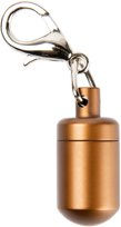 Produktbild von WOLTERS Adresshülse Find me für Halsbänder aus Aluminium braun Durchmesser 14 mm