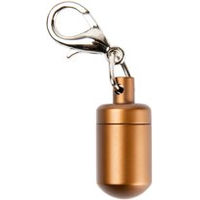 Produktbild von WOLTERS Adresshülse Find me für Halsbänder aus Aluminium braun Durchmesser 14 mm