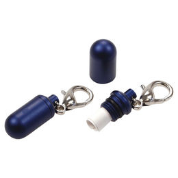 WOLTERS Aluminium-Adresshülse wasserfest in Blau und Silber für kleine bis mittlere Tiere - 12 mm – Bild 1 von 2