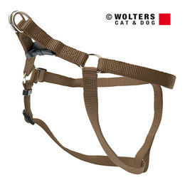 Produktbild von Wolters Basic One Touch Hundegeschirr aus Nylon in XL Farbe Nougat/Braun