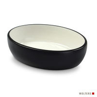 Produktbild von Wolters Diner Colour Katzennapf aus Keramik schwarz/weiß 0,3L - 0,3 l