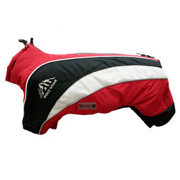 Produktbild von Wolters Dogz Wear Skianzug für Hunde rot/schwarz wasserdicht mit Fleece-Futter - 80 cm