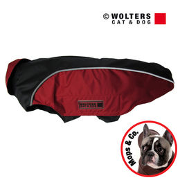 Produktbild von Wolters Easy Rain Regenjacke für Hunde aus Polyester schwarz rot waterproof