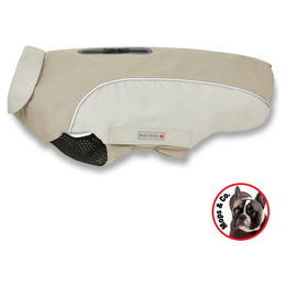 Produktbild von Wolters Easy Rain Regenjacke für Hunde in Beige mit Rückenlänge 34 cm und wasserdichtem Polyester
