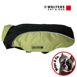 Produktbild von Wolters Easy Rain Regenjacke für Hunde in Schwarz/Limone aus Polyester