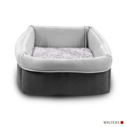 Produktbild von Wolters Eco-Well Bio Hundekorb und Katzenbett aus Baumwolle Grau Größe M