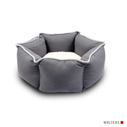 Wolters Eco-Well Bio Katzen- und Hundebett aus Baumwolle Größe M Grau/Hellgrau – Bild 1 von 2