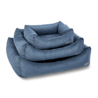 Produktbild von WOLTERS Fiete Cord Lounge Hundebett Blau OEKO-TEX