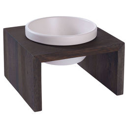 Wolters Gohan Erhöhter Einzelnapf aus Keramik Walnuss Größe S 17,5 x 17,5 x 10 cm Braun - 0,4 l – Bild 1 von 1