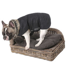 Wolters Hund Winterjacke Parka mit Fellkragen schwarz waterproof Polyester 22 cm – Bild 1 von 4