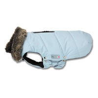 Produktbild von Wolters Hund Winterjacke Parka mit Fellkragen wasserdicht Blau 26 cm